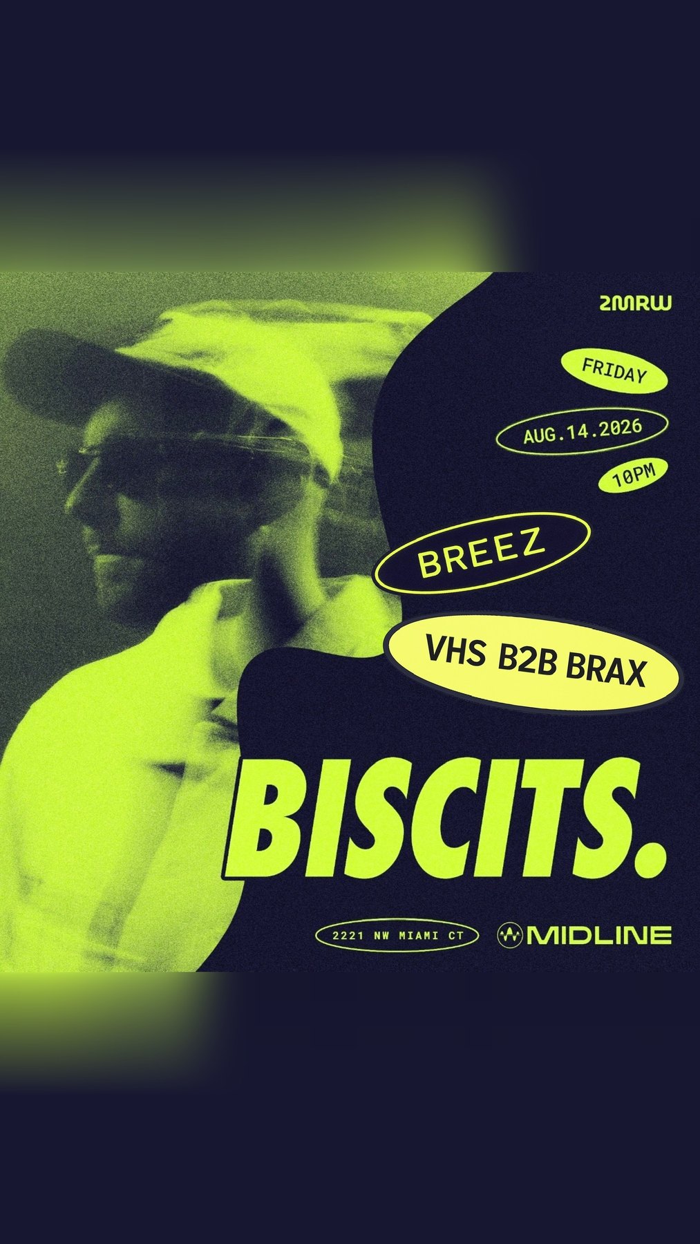 Flyer: Biscits at Midline, Aug 14 2026